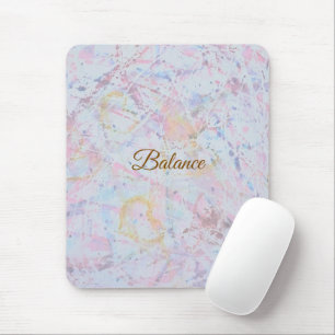Pastel Watercolor Abstract Balance Custom Desk Mouse Mat