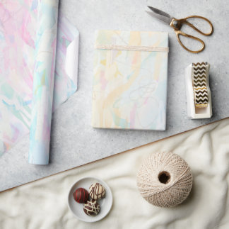 Pastel Watercolor Abstract Feminine Wrapping Paper