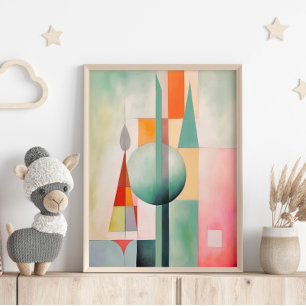 Pastel Watercolor Abstract Wall Art 
