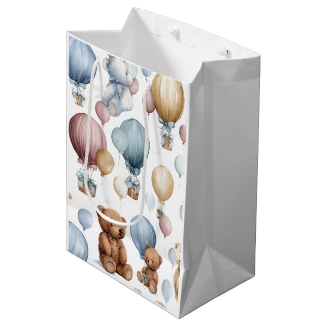 Pastel Watercolor Baby Shower & Birthday Gift Bag (Front Angled)