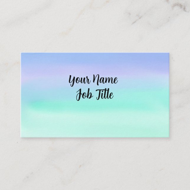 Pastel Watercolor  Business Card (Front)