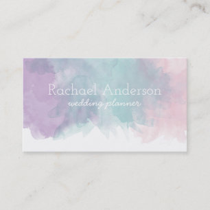 Pastel Watercolor Business Card