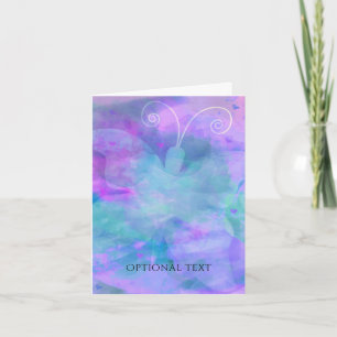 Pastel Watercolor Butterfly Personalised Thank You Card