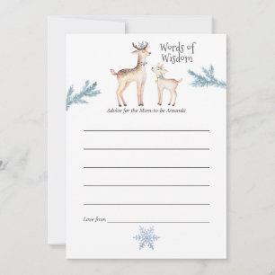 Pastel Watercolor Christmas Baby Shower Mum Advice Card