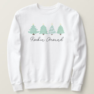 Pastel Watercolor Christmas Tree Unisex Sweatshirt