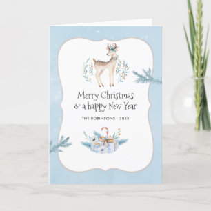 Pastel Watercolor Christmas Winter Holiday Photo