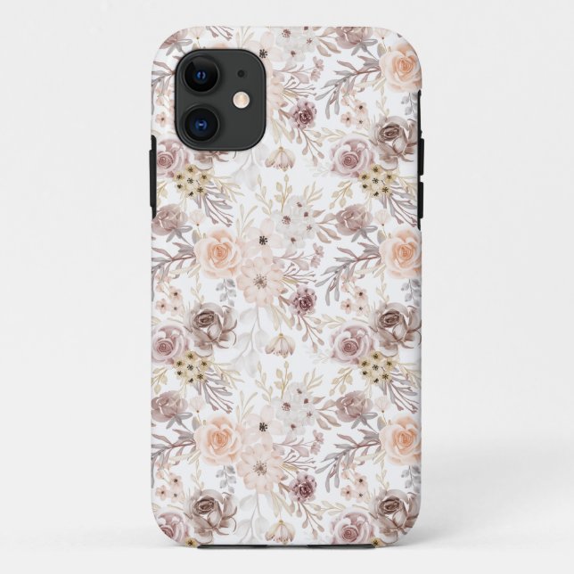 Pastel Watercolor Colourful Roses Case-Mate iPhone Case (Back)
