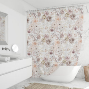 Pastel Watercolor Colourful Roses Shower Curtain