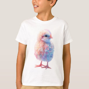 Pastel Watercolor Cotton Candy Chick Kids T-Shirt