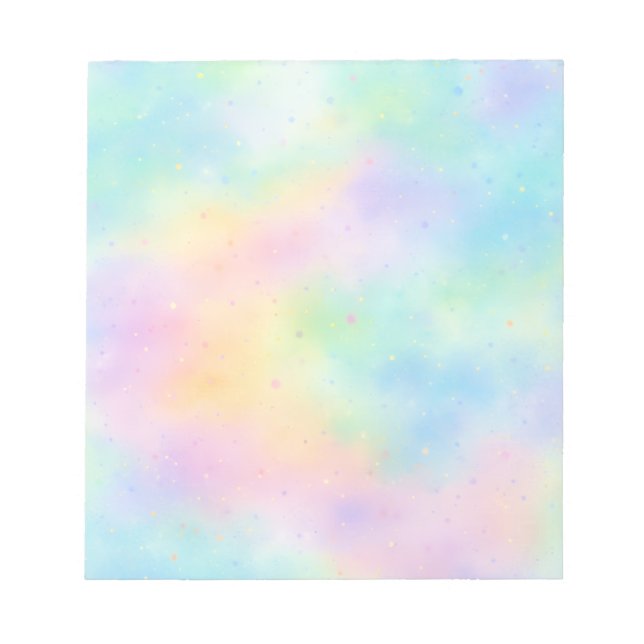 Pastel Watercolor Dream – Soft Rainbow Gradient  Notepad (Front)