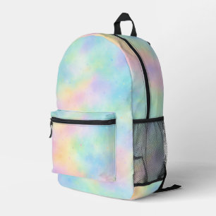 Pastel Watercolor Dream – Soft Rainbow Gradient Printed Backpack