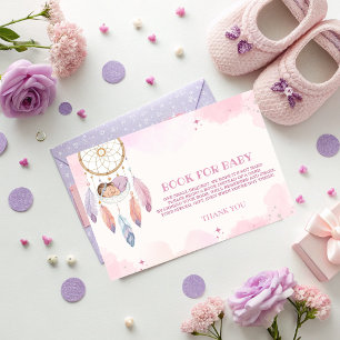 Pastel Watercolor Dreamcatcher Baby Shower Enclosure Card