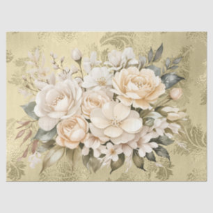 Pastel Watercolor Floral Bouquets Decoupage  Tissue Paper