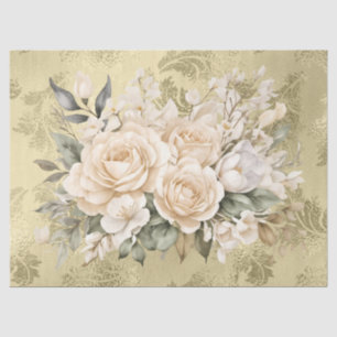 Pastel Watercolor Floral Bouquets Decoupage Tissue Paper