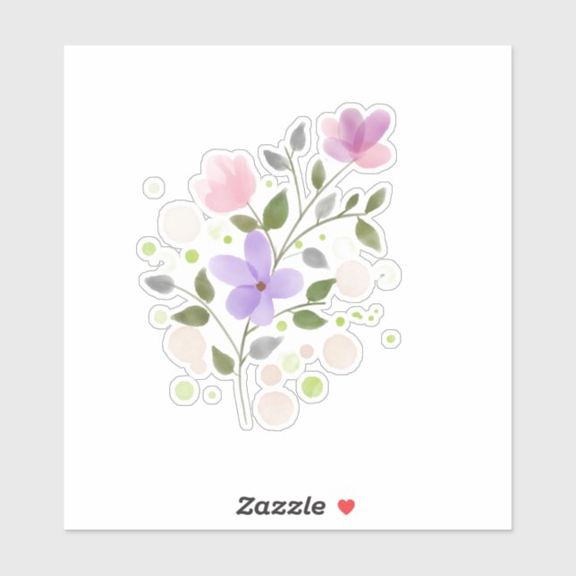 Pastel Watercolor Flowers (Sheet)