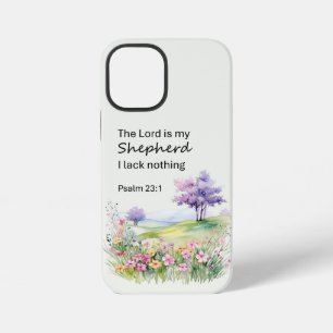 Pastel Watercolor Flowers Psalm 23 iPhone 12 Mini Case