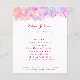 pastel watercolor glitter flyer