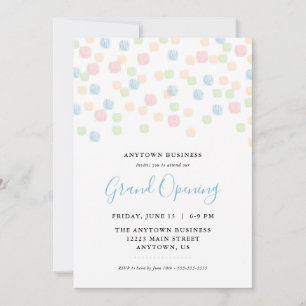 Pastel Watercolor Grand Opening Invitation