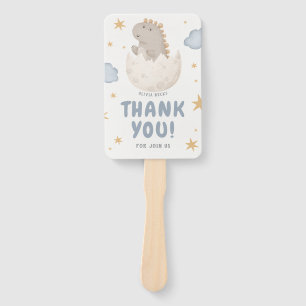 Pastel Watercolor Illustrative Baby Shower Hand Fan