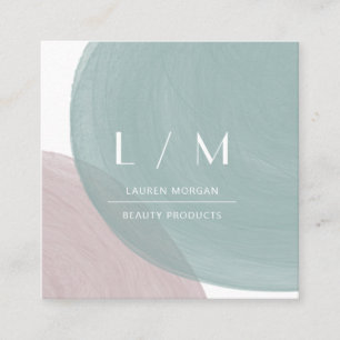 Pastel Watercolor Minimalist Business Card