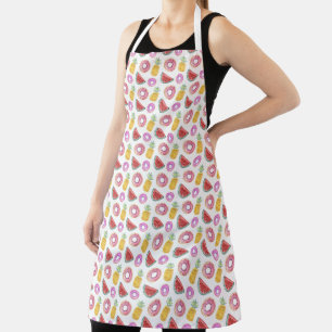 Pastel Watercolor Pool Float Pattern Apron