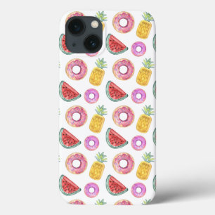 Pastel Watercolor Pool Float Pattern iPhone 13 Case