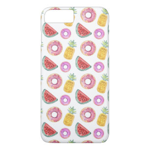 Pastel Watercolor Pool Float Pattern iPhone 8 Plus/7 Plus Case