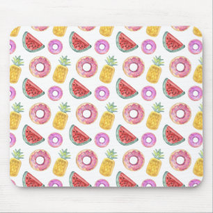 Pastel Watercolor Pool Float Pattern Mouse Mat
