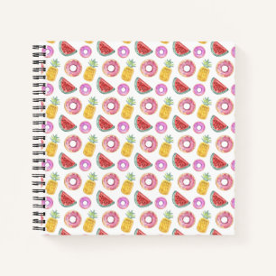 Pastel Watercolor Pool Float Pattern Notebook