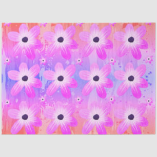 Pastel Watercolor Pretty Pink Flowers Tissue Paper