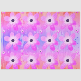 Pastel Watercolor Pretty Pink Flowers Tissue Paper