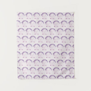 Pastel Watercolor Purple Shell Tapestry