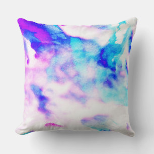 PASTEL WATERCOLOR Retro DESIGN Throw Pillow