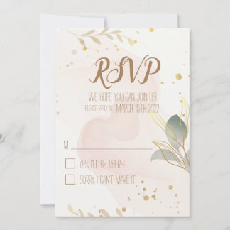 Pastel watercolor RSVP Save The Date
