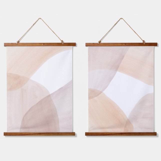 Pastel watercolor shapes hanging tapestry (Double)