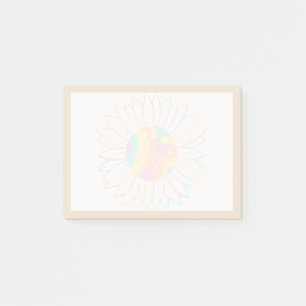 Pastel Watercolor Sunflower Design Post-it Notes