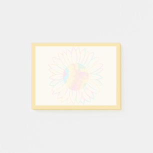 Pastel Watercolor Sunflower Design Post-it Notes