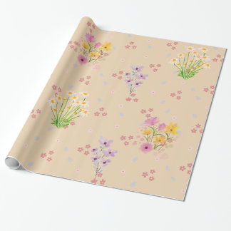 Pastel Watercolor Wildflower Wrapping Paper