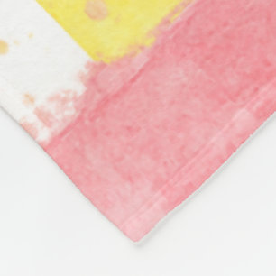 Pastel Watercolor Woven Stripe Pattern Fleece Blanket