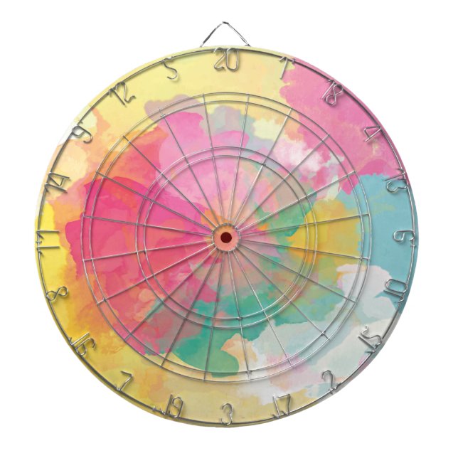 Pastel Watercolors Dartboard (Front)