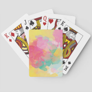 Pastel Watercolors Playing Cards