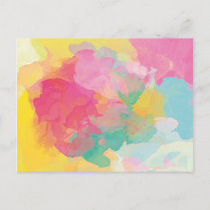 Pastel Watercolors Postcard