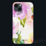 Pastel Watercolour Flowers Custom iPad Air Case<br><div class="desc">Pretty and elegant watercolor illustration of blush and lilac flowers. This iPad air case is customisable. Similar items are available in my store.</div>