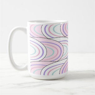 Pastel Wave Abstract Pattern Coffee Mug