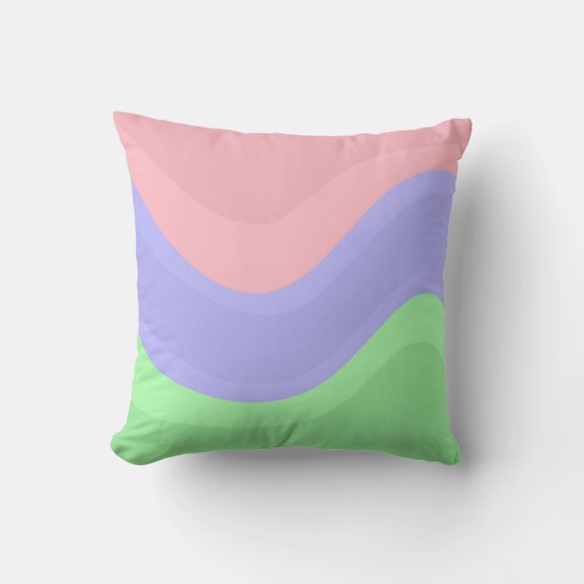 Pastel Wave Cushion (Front)