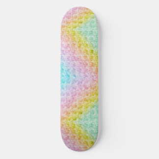 Pastel Wave Rainbow Colours Skate Deck