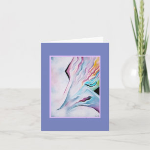 PASTEL WAVES ABSTRACT ART NOTECARD