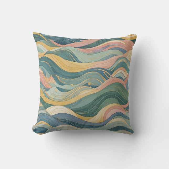 Pastel Waves Cushion (Front)