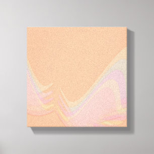 Pastel Waves Wrapped Canvas Print