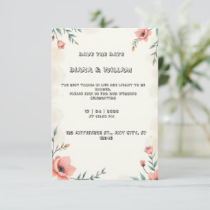 Pastel wedding invitation